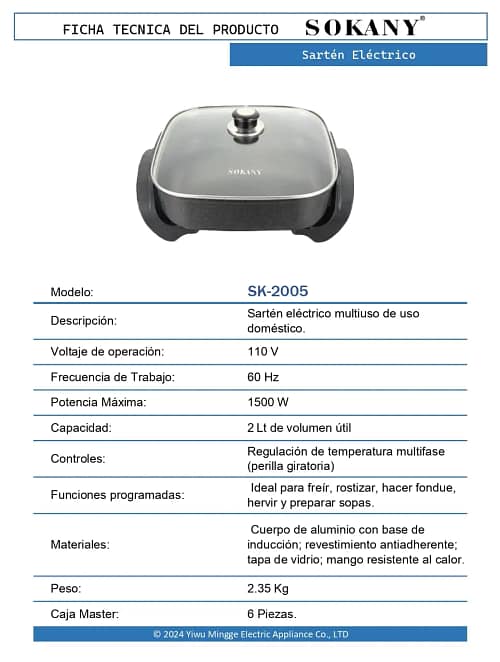 05 FT Sarten Electrico SK 2005 OP