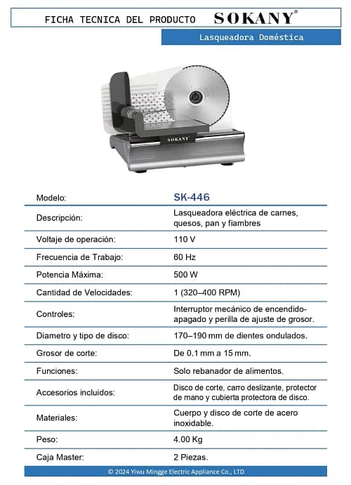 20 FT Lasqueadora Domestica SK 446 page 0001