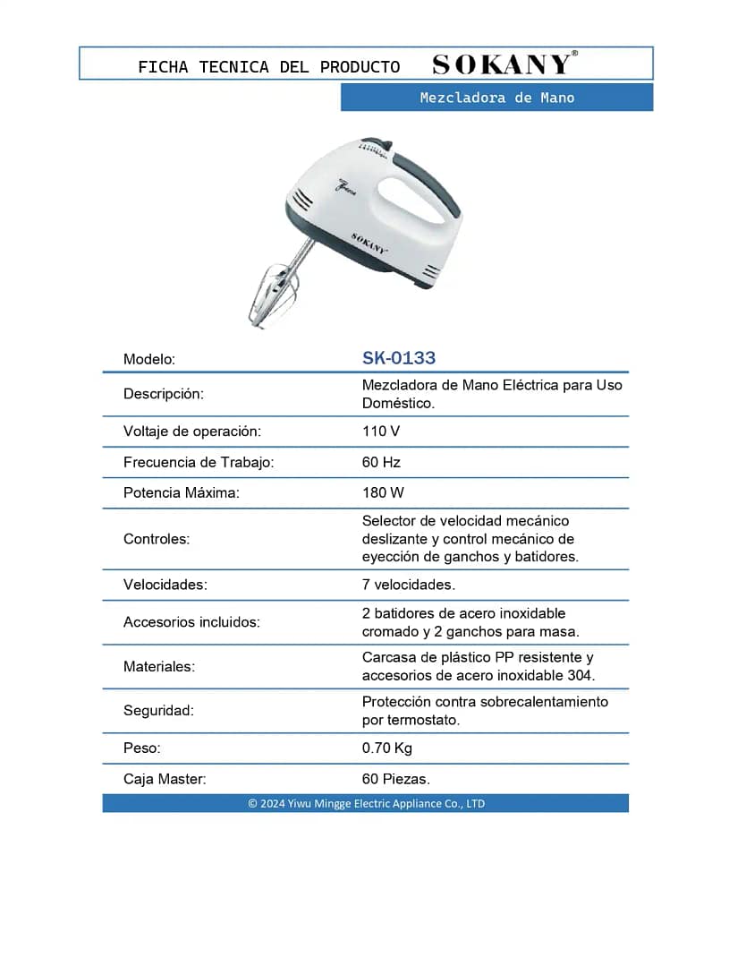 Mezcladora de Mano 3 Mezcladora de Mano - Image 3